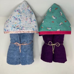 Unicorns Hooded Towel-Personalized Bath, Beach, or Pool Towel for Baby, Toddler, Kids Child’s Hoodie Towel