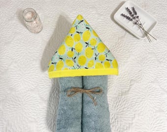 Lemon Love Hooded Towel-Personalized Bath, Beach, or Pool Towel for Baby, Toddler, Kids Child’s Hoodie Towel