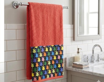Guitar Personalized Bath, Beach, or Pool Towel for Kids or Adults