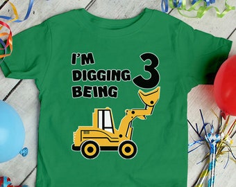 5th Birthday Tractor Construction Party Toddler Kids T-Shirt Tstars