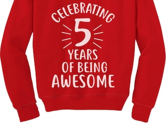 5 /& Awesome Looks Like Five Year Old Birthday Toddler//Kids Long Sleeve T-Shirt