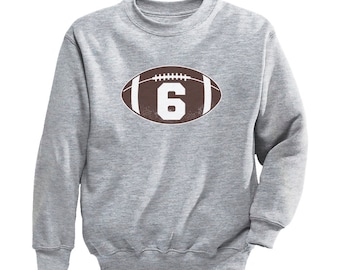Gift For 6 Year Old 6th Birthday Football Youth Kids Sweatshirt Bday