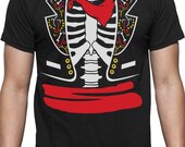 Day of The Dead Halloween Mexican Skeleton Rib Cage Costume T-Shirt