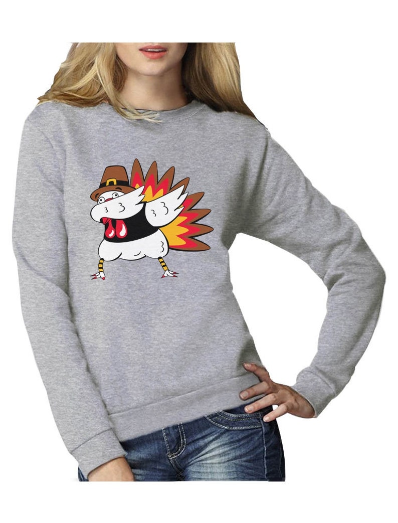 Thanksgiving Turkey Gobble FLOSS Dance Women Sweatshirt