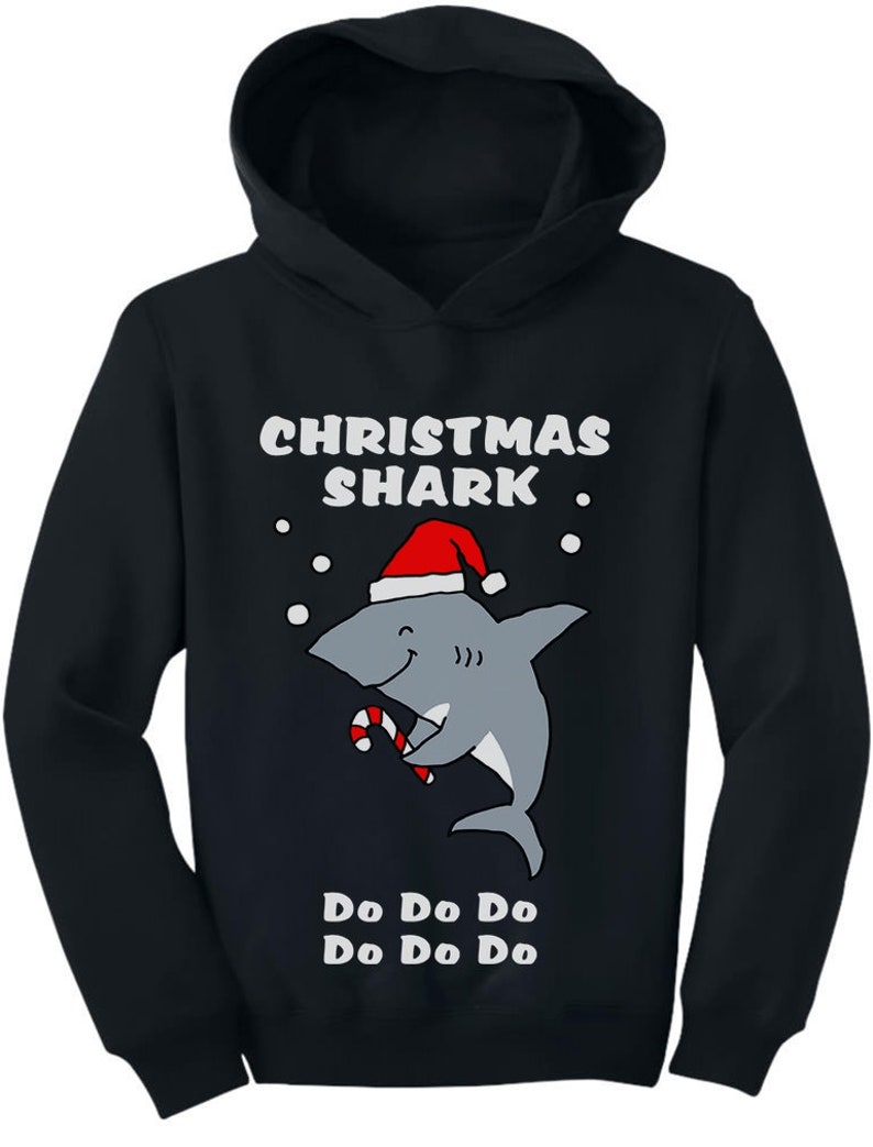 Christmas Shark doo doo doo Ugly Holiday Toddler Hoodie