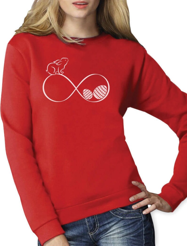 Infinity Easter Bunny /& Eggs Women Sweatshirt