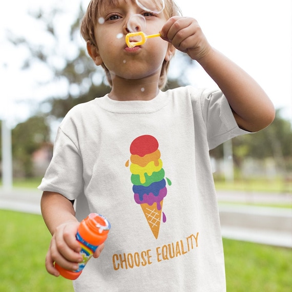 Equality Rainbow LGBT Ice Cream Truck Pride Flag Toddler//Kids Sweatshirt