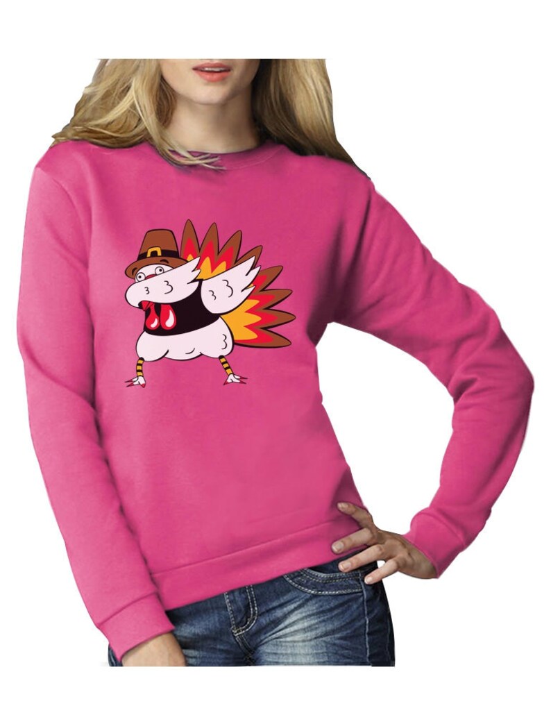 Thanksgiving Turkey Gobble FLOSS Dance Women Sweatshirt