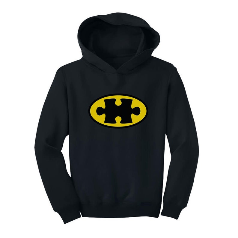 Autism Awareness SuperHero Puzzle Logo Toddler Hoodie