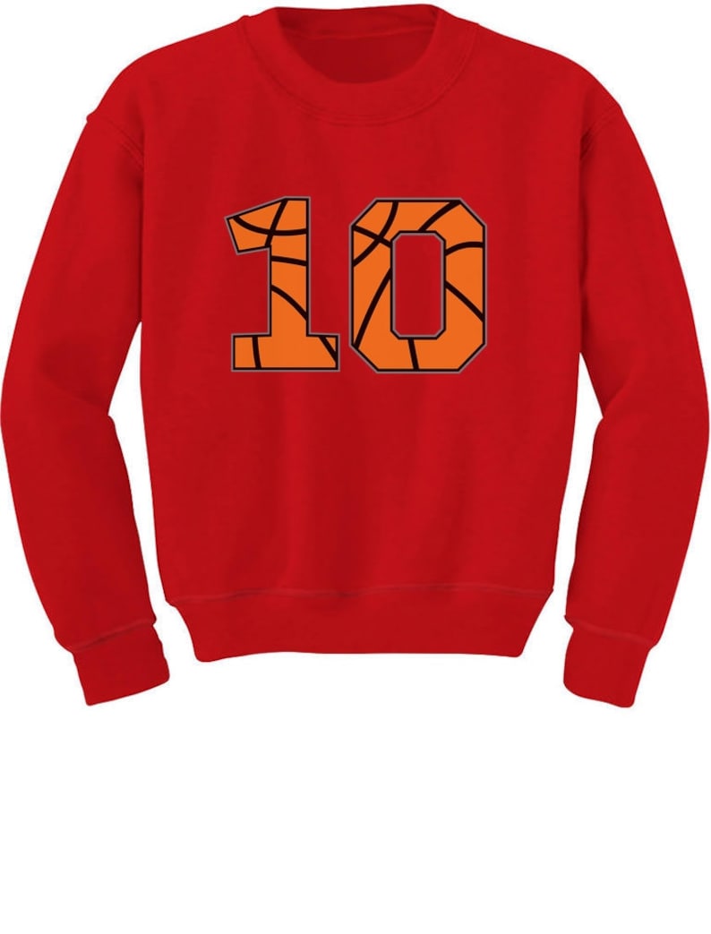 Basketball 10th Birthday Gift for Ten Year old Youth Kids Sweatshirt