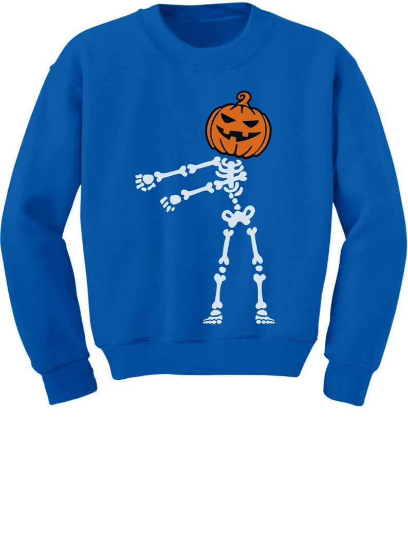 Tstars Skeleton Floss Dance Jack O Lantern Pumpkin Halloween Youth Kids Sweatshirt