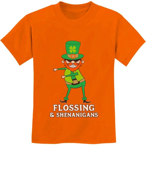 St Patrick Flossing /& Shenanigans Leprechaun Funny Hoodie Tstars