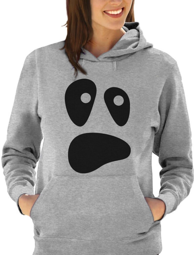 Spooked Ghost Face Halloween Women/'s Hoodie