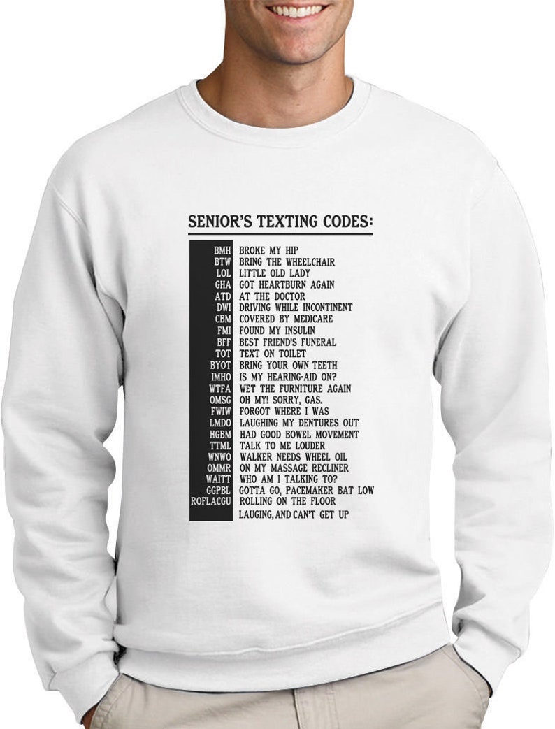 Retirement Gift Senior�s Texting Code Funny Senior Citizen Etsy