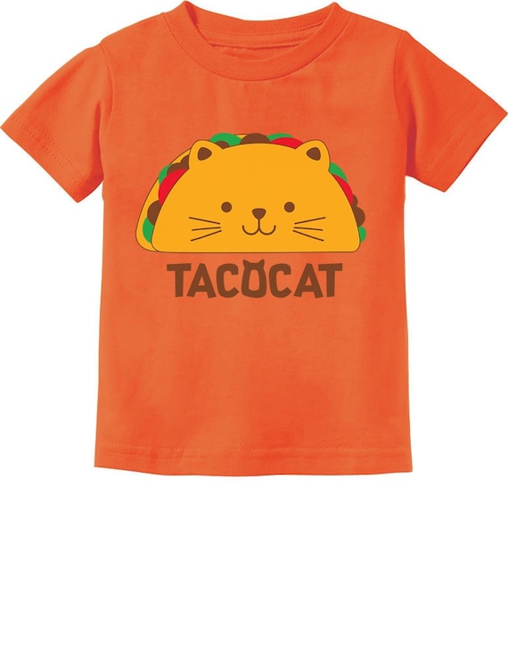 TacoCat Spelled Backwards Is Taco Cat Funny Youth Kids T-Shirt Palindrome