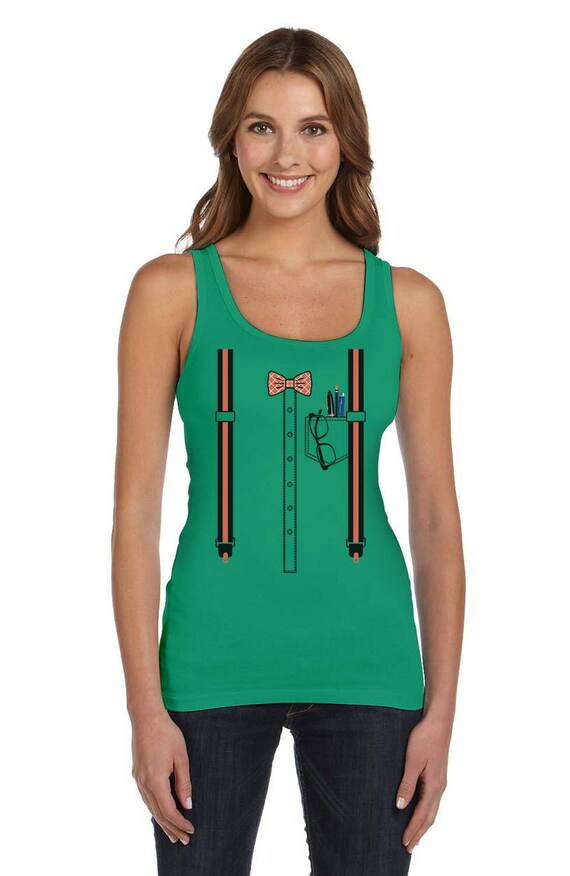 nerd geek halloween easy costume women tank top etsy