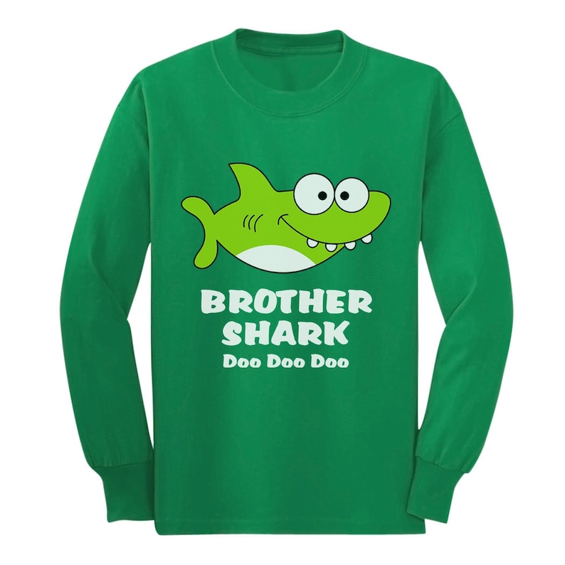 Big Brother Gift for Shark Loving Boys Toddler//Kids Long sleeve T-Shirt Siblings