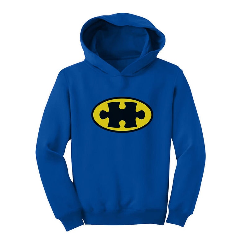 Autism Awareness SuperHero Puzzle Logo Toddler Hoodie