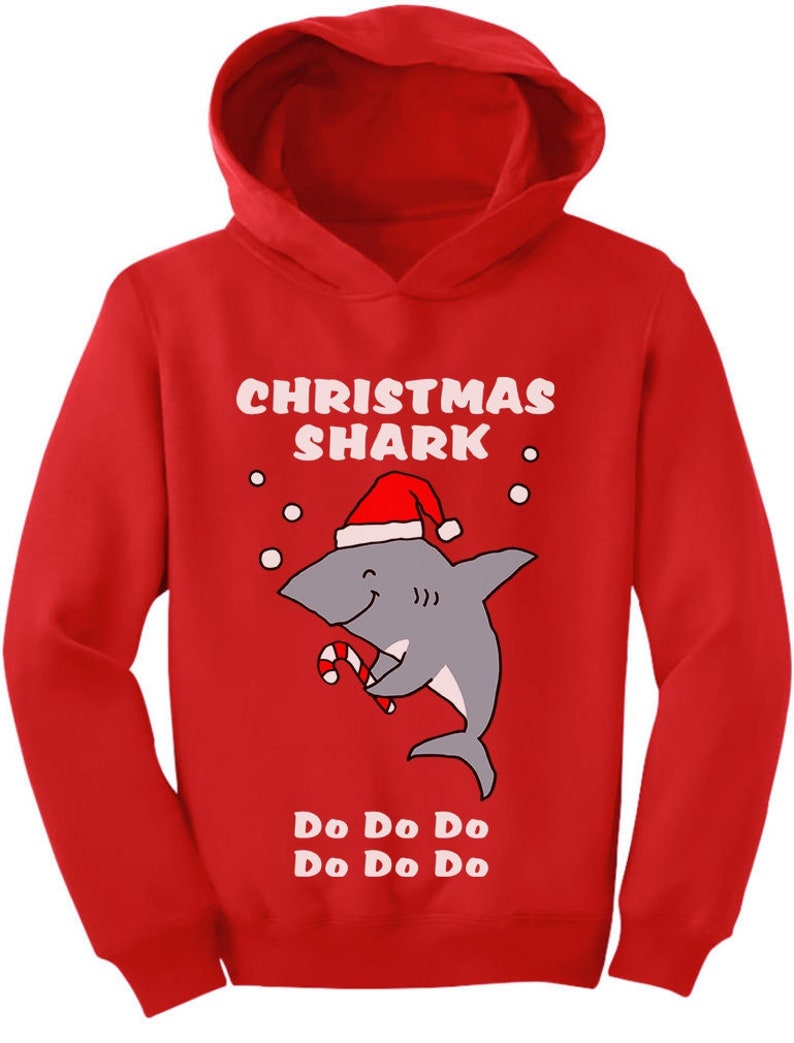 Christmas Shark doo doo doo Ugly Holiday Toddler Hoodie
