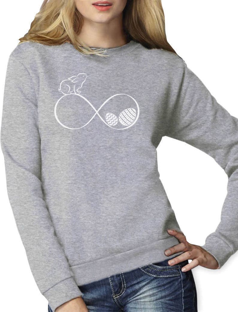 Infinity Easter Bunny /& Eggs Women Sweatshirt