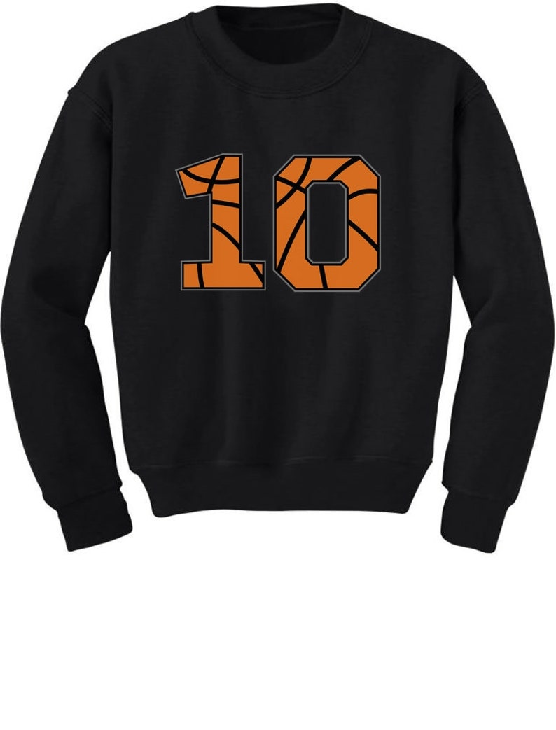 Basketball 10th Birthday Gift for Ten Year old Youth Kids Sweatshirt