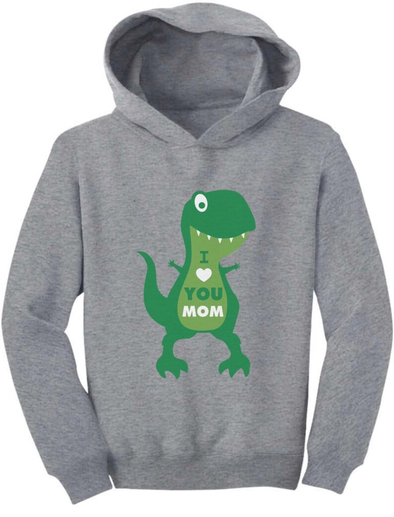 Mother/'s Day Gift I Love You Mom T-Rex Toddler Hoodie