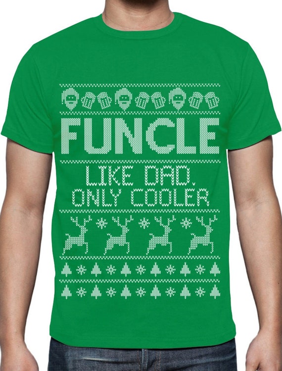 Funcle Ugly Christmas Funny Uncle Definition Gift For Uncles Long Sleeve T-Shirt