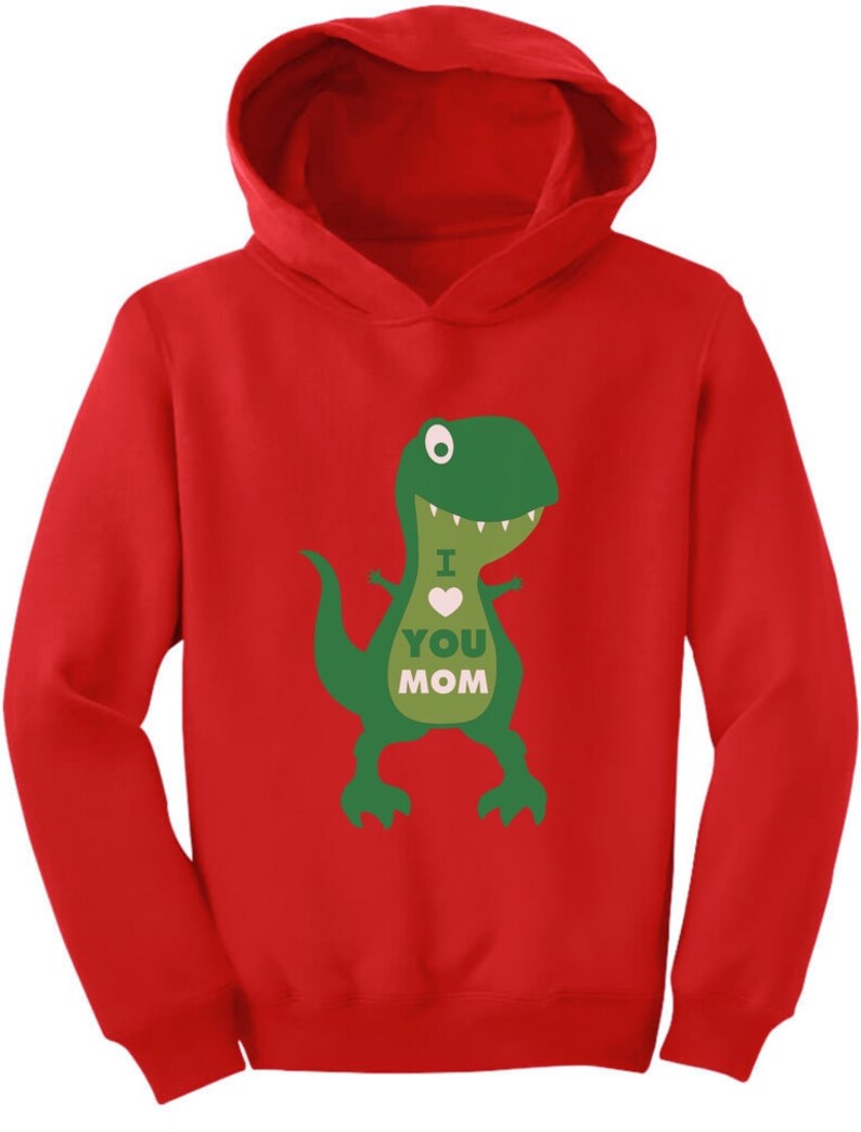 Mother/'s Day Gift I Love You Mom T-Rex Toddler Hoodie