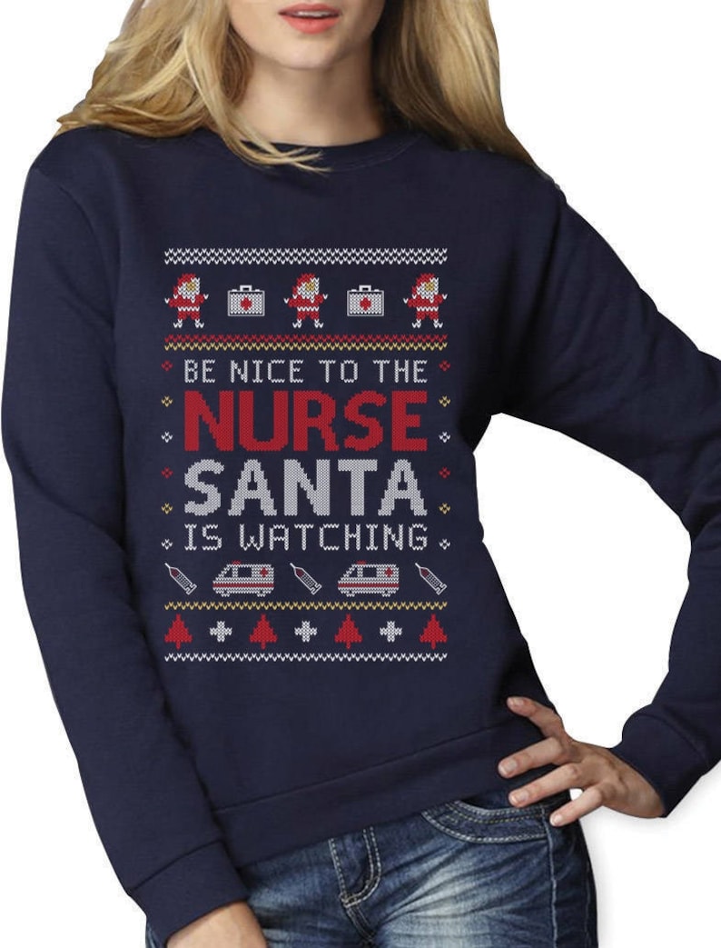 Nurse Ugly Christmas sweater Funny Xmas Gift for Nurses Women  Etsy