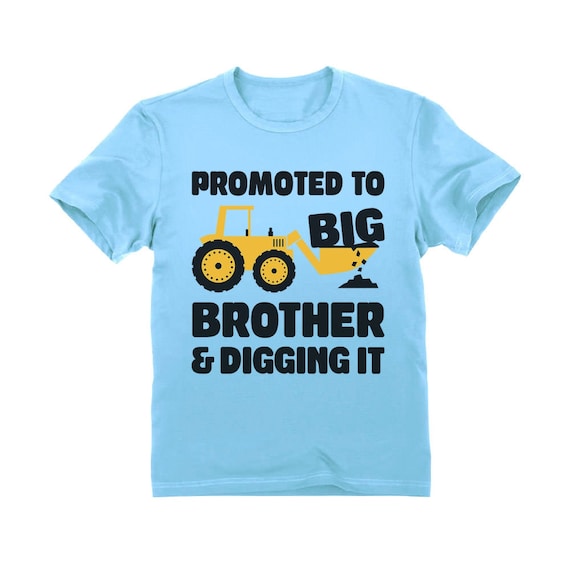 Tractor Loving Boy Promoted to Big Brother and Digging It Toddler Hoodie