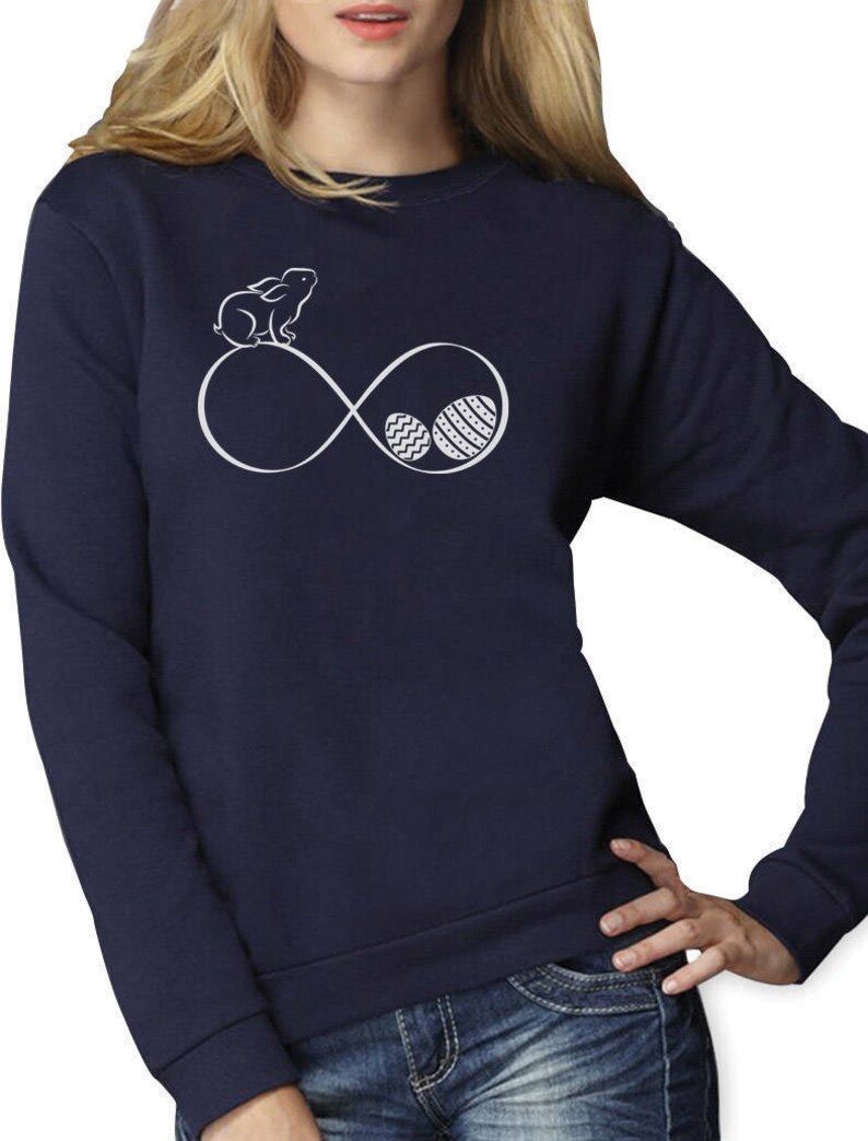 Infinity Easter Bunny /& Eggs Women Sweatshirt