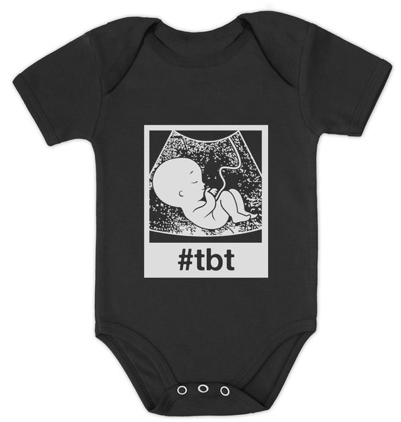 #TBT Baby Grow Boys Girls Unisex White Short Sleeved THROW BACK THURSDAY