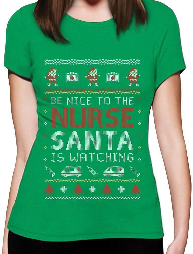 Nurse Ugly Christmas sweater Funny Nurses Xmas Gift Women Etsy