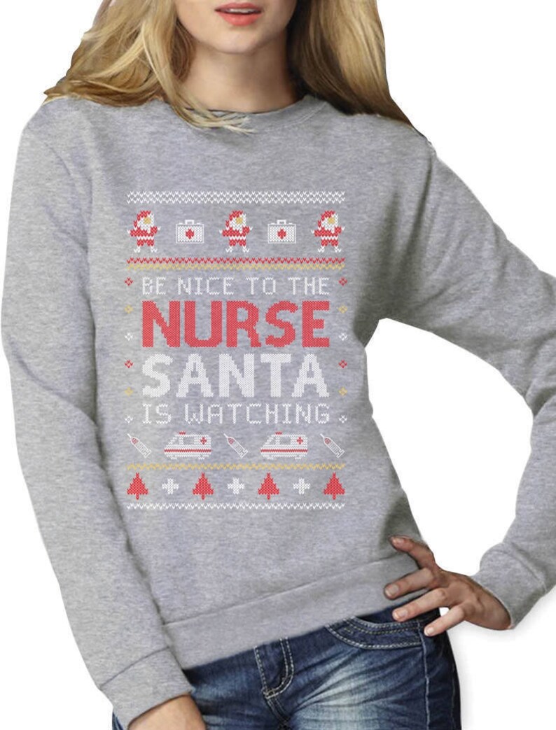 Nurse Ugly Christmas sweater Funny Xmas Gift for Nurses Women Etsy