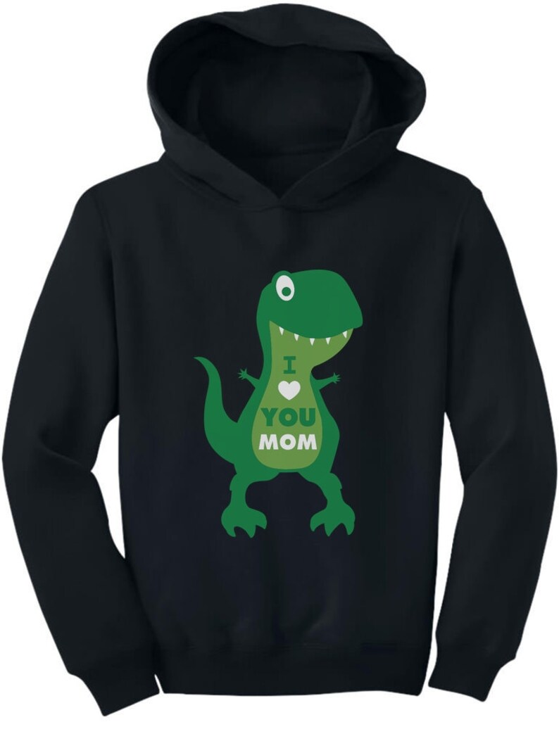 Mother/'s Day Gift I Love You Mom T-Rex Toddler Hoodie