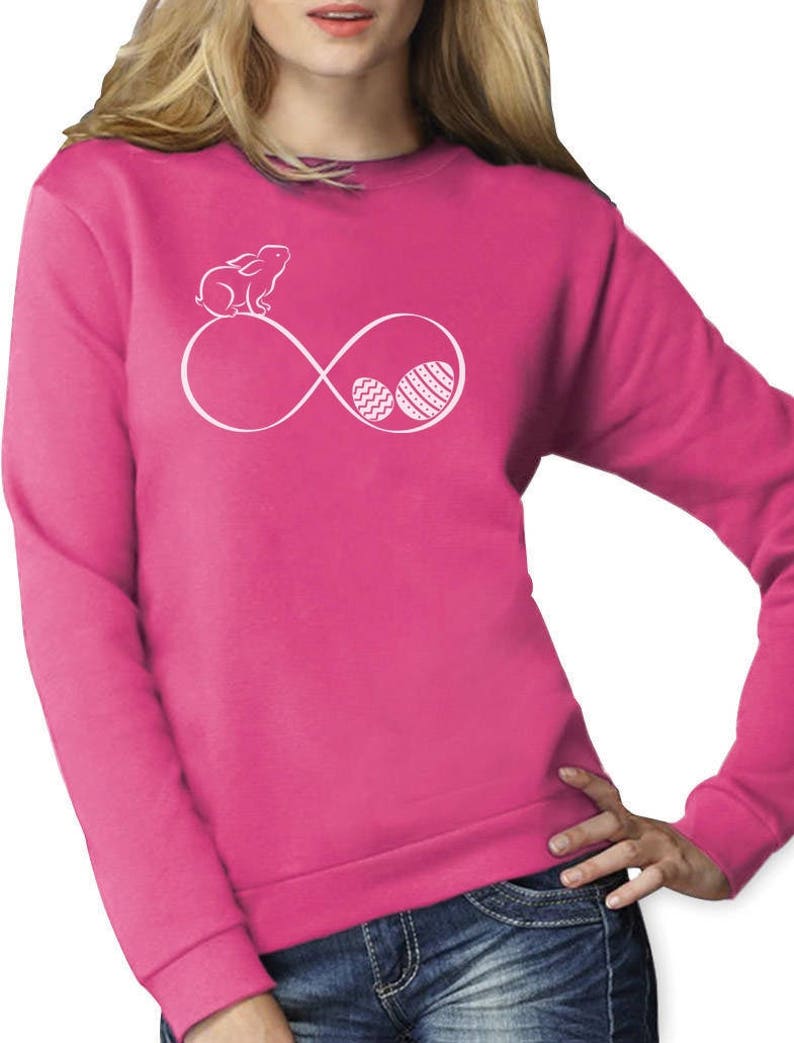 Infinity Easter Bunny /& Eggs Women Sweatshirt