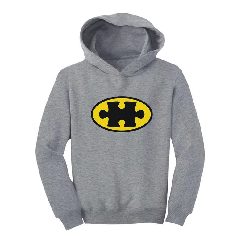 Autism Awareness SuperHero Puzzle Logo Toddler Hoodie