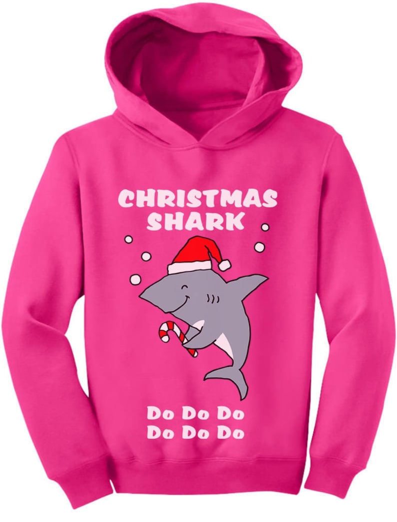 Christmas Shark doo doo doo Ugly Holiday Toddler Hoodie