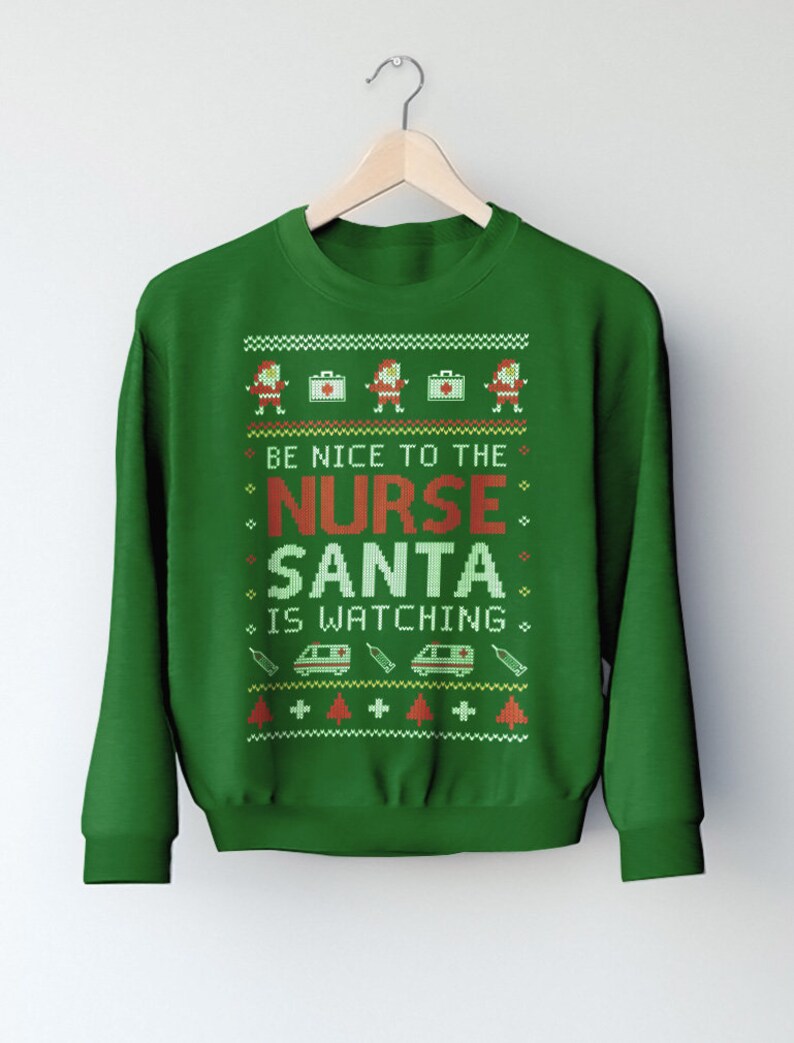 Nurse Ugly Christmas sweater Funny Xmas Gift for Nurses Women Etsy
