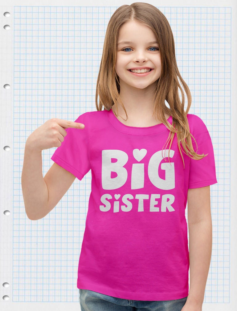 Big Sister Shirt Sibling Gift Elder Sister Cute Kids Youth | Etsy