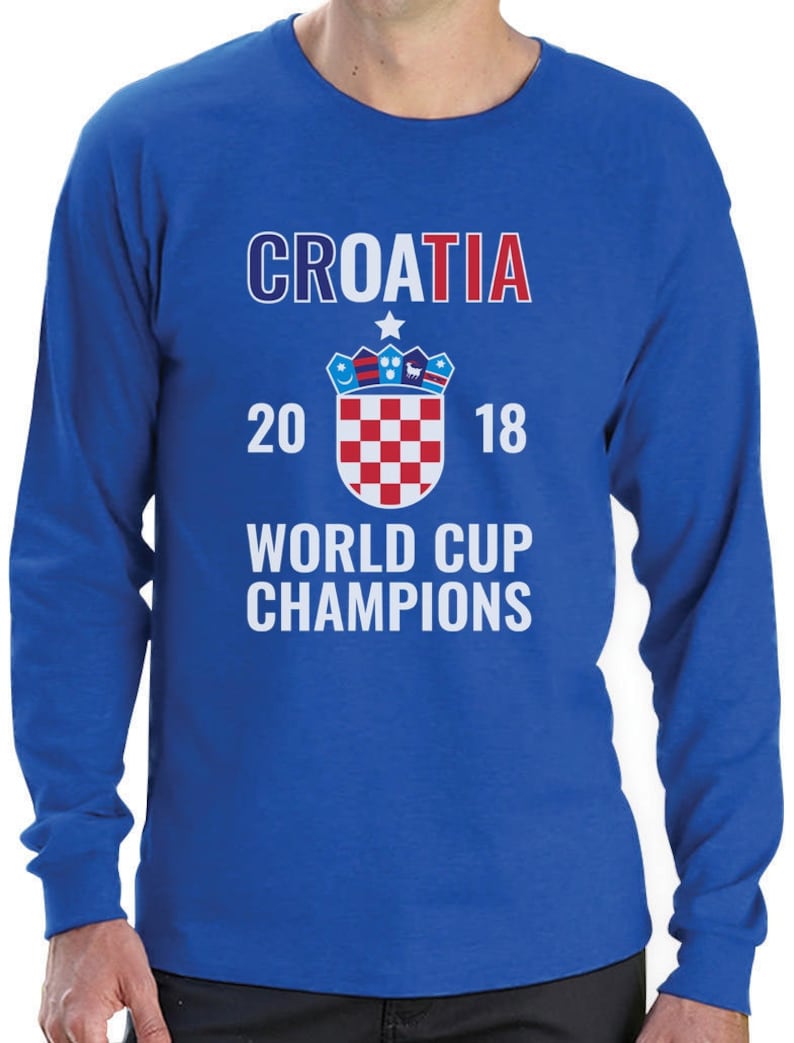 Croatia Flag 2018 Champions Soccer Team Fans Long Sleeve T-Shirt Gift Idea