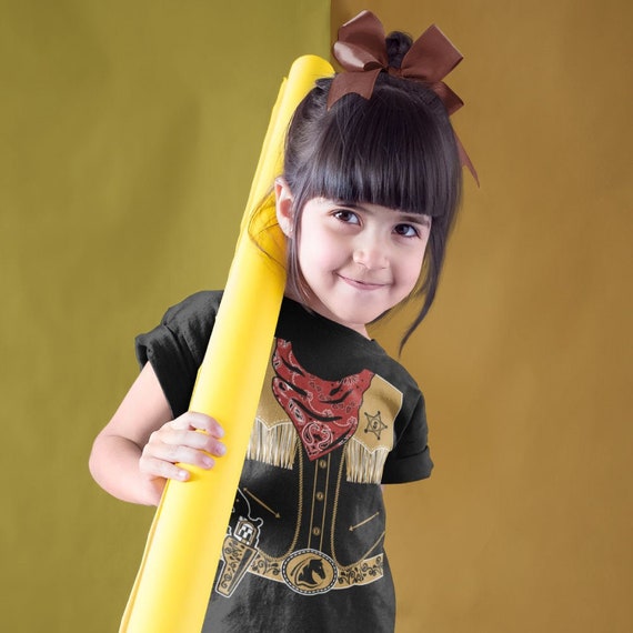 Cowboy Halloween Easy Costume Outfit Toddler Kids T-Shirt