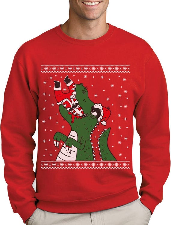 christmas jumper t rex
