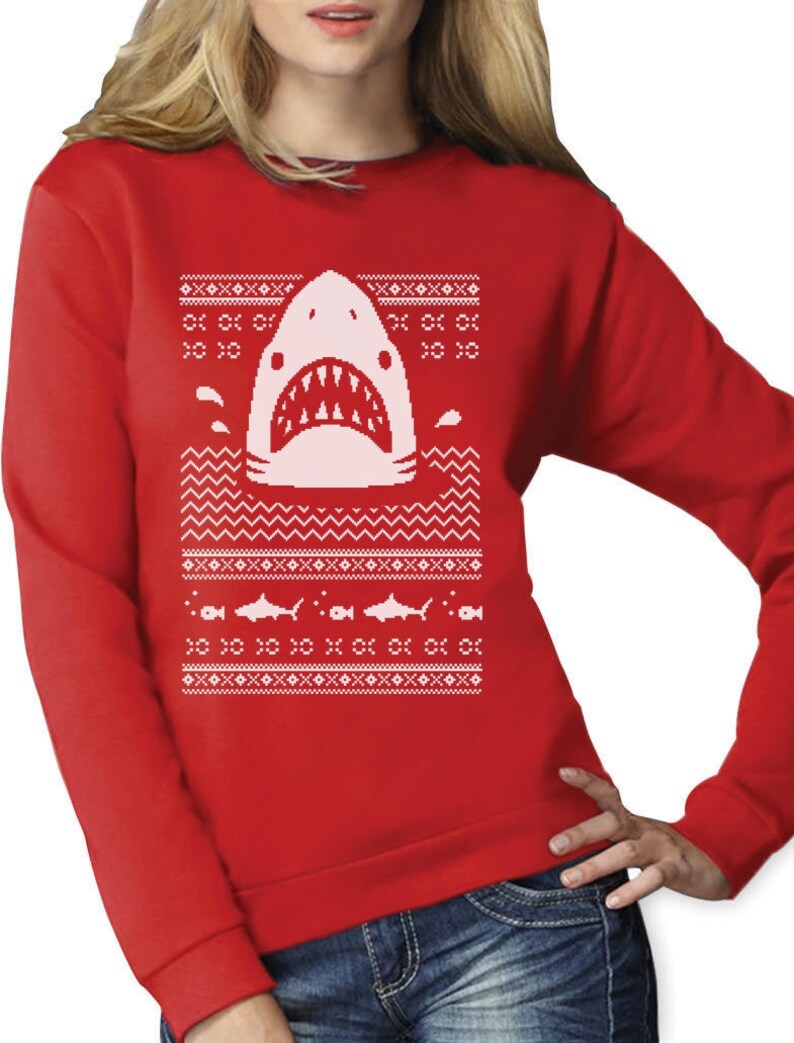 christmas shark sweater