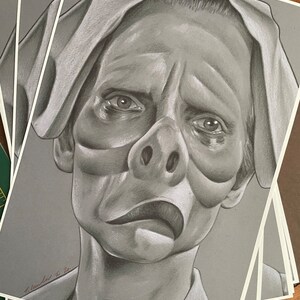 IMPRIMER ... Zone crépusculaire . . signé Fan-ART A4. Infirmière visage de cochon