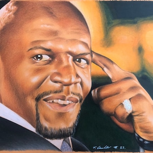 Terry Crews White Chicks original pencil drawing  .Fan-ART A4.