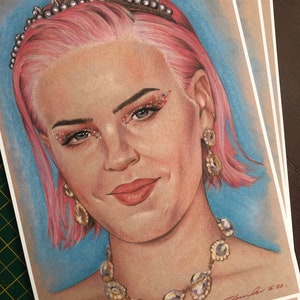Print …. AnneMarie .. Fan-ART A4. Anne-Marie . signed fan art