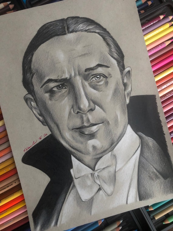 Bela Lugosi dibujo a lápiz. A4 fan-art. 1931 - Etsy México