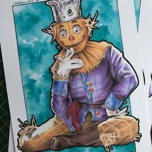 PRINT.... Scarecrow  .. Return to Oz ... Original A4 Fan-art ..  . signed print