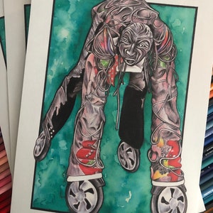 PRINT.... Beware The Wheelers .. Return to Oz ... Original A4 Fan-art ..  . signed print